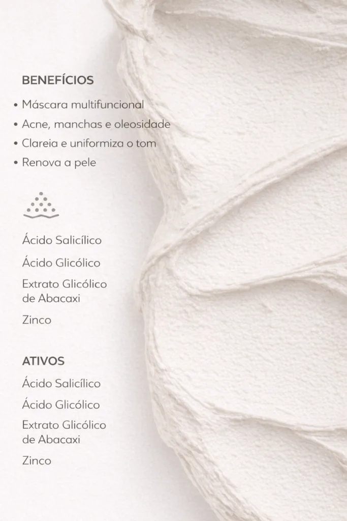 Máscara SaúdePiny — textura e benefícios